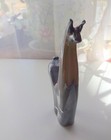 Vtg Art Deco Llama Figurine 20th C Sterling Silver On Glass Crystal Paperweight 