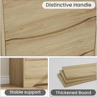 Wooden Dresser With 3 Drawers  Deep Storage Large Chest Of Drawers For Bedroom