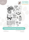 Simon Says Stamp Vintage Love Notes Clear Stamp   Dies W  Heart Embossing Folder