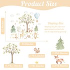 Watercolor Tree Animal Wall Stickers Forest Animals Wall Sticker Baby Room Decor