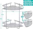 Shower Caddy Shelf Bathroom Corner Bath Rack Storage Holder Organizer