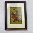 2 Vtg Small Dried Floral Art Signed By Kessler 8 x6  Each Matted   Framed