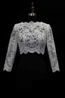 Wedding Dress Topper Jacket For Bride Lace Top Appliques Long Sleeves Plus Size