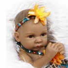 Black Reborn Dolls Baby Doll Newborn Silicone Vinyl Lifelike Gifts Girl Dolls Us
