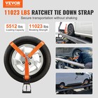 Vevor Ratchet Tie Down Strap Towing Tire Straps Kit For Car Trailer Hauler 4 Pcs