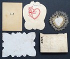 Lovely  Antique Vintage Victorian Valentines Day Scrapbook Ephemera Card Lot