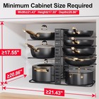 8-tier Adjustable Pot   Pan Organizer Rack 14 55in Height For Cabinet