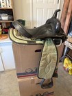 Used 15  Big Horn Leather Western Trail Saddle  139  Barrel Racing