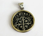 Biggest 2  Urca De Lima Spain Colonial Coin Solid Sterling Silver Pendant 46mm
