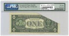 1981  1 Federal Reserve Note New York Fr 1991-b Pmg Ch Au 58 Epq Foldover Error