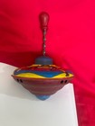 Vintage Tin Spinning Top W Children Chasing  On Top 1960   s - Working