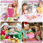121pcs Play Kitchen Accessories  Kids Kitchen Playset  Pretend Play Food Tea    