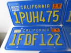 Lot Of 5 Vintage Blue   Yellow California License Plates