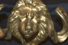 Antique Victorian Lion Ornate Bronze  Decorative Plaque Part Hardware 