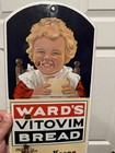 Vintage 1915 Porcelain Wards Vitovim Bread Thermometer Advertising Sign