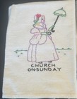 Vintage Set Of 7 Embroidered Cotton Flour Sack Dish Towels Days Of The Week
