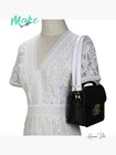 Genuine Leather Purse Strap Sewing Canvas Replacement Handbag Shoulder Bag 2 Pcs