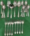 25 Pc Dover Stainless Steel Forks Spoons   Serving Pcs Oneida Cube Mark
