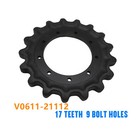2pcs V0611-21112 Rear Sprocket Undercarriage Part For Kubota Svl90 Svl95 Svl97