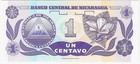 Old Nicaragua Paper Money Currency -  167 Nd   1991   1 Centavo - Crisp Unc 