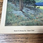Santa Fe Railroad Dining Car Menu Super Chief Train Dinner Fred Harvey Railway