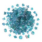 340pcs Blue Acrylic Beads Transparent Loose Bead For Jewelry Making Bracelet Diy