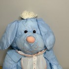 Vtg 1986 Fisher Price Puffalump Blue Bunny Rabbit Nylon Stuffed Plush Outfit See