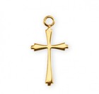  925 Gold Plated Sterling Silver Cross Medal Pendant Necklace  18  Chain W  Box
