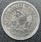 1853-p Seated Liberty Silver Quarter Au Details Polished