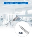 100 Pcs 22g 1 Inch Disposable Needle  Luer Lock Individual Package 22g-1 