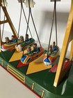German Wind Up Swinging Gondola Tin Toy Ride In Box Reproduction