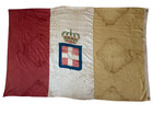 Antique Italian Flag     Kingdom Of Italy W  Crowned Savoy Crest  45x70 5     Cotton