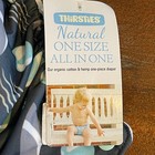 Nwt Thirsties One Size Natural All In One 8-40 Lbs Organic Cotton Cloth Diaper 