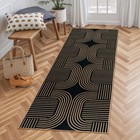 Modern Geometric Runner Rug 2x6 Non-slip Washable Hallway Carpet Outdoor Mat