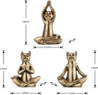 Yoga Cat Statues For Home Decor Accents yoga Pose Figurine For Zen Spiritual Bed