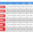 Shineyoo Red Vacuum Hose Kit 6pcs 5ft  1 8  5 32  3 16  1 4  5 16  3 8  5ft 