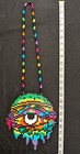      New Rainbow Subtronics Cyclops Eye Kandi Perler Stretch Necklace Monster Rave
