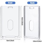 Chinco 90 Pcs Vertical Clear Hard Plastic Id Badge Holders Acrylic 5 4 X 8 5 Cm