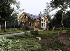 Prefab Log Cabin Home Kit Natural Wood 219 M     2357 3 Ft - Discount Card 3  Off