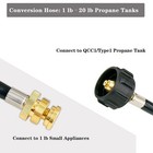 6ft Propane Adapter Hose Lp Tank 1lb To 20lb Converter For Qcc1 Type Gas Grill