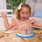 Melissa   Doug Birthday Party Cake - Wooden Play Food With Mix-n-match Toppings 