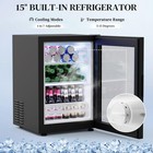 Wine Bar Cabinet With Fridge  included   Liquor Coffee Cabinet With Lights