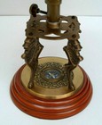 Vintage 12  Globe World Map Earth Globes With Designer Lions Wooden Base Compass