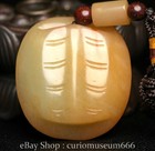 2  Old Chinese Natural Hetian Jade Carved Turtle Tortoise Animal Shell Pendant