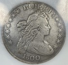 1800 Draped Bust Silver Dollar  1 Vf Very Fine Details Plugged