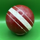 Vintage Replacement Decorative 3  Croquet Ball-solid Color Red W  White Stripes