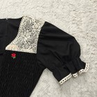 Vtg Victorian Gothic Dress Womens Union Made Whimsigoth Romantic Vamp Lace