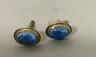 Vintage 1960   s  Sterling Silver 950 Lapis Lazuli Cuff Links Stamped 950