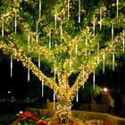 Meteor Shower Falling Star rain Drop icicle Snow Led Xmas Tree String Light
