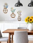 3pc Metal Flower Wall Decor Set Butterfly Floral Wall Art Rustic Home Decor